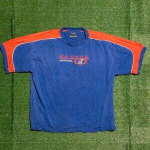 VINTAGE KANSAS JAYHAWKS KU PRO EDGE MENS CASUAL T SHIRT RED BLUE SIZE XXXL
